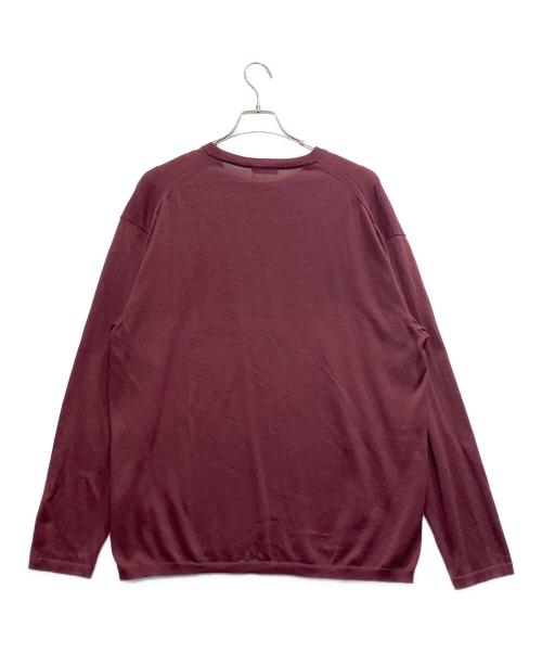 ATON（エイトン）ATON (エイトン) COTTON SILK CASHMERE CREWNECK SWEATER ワインレッド サイズ:6の古着・服飾アイテム