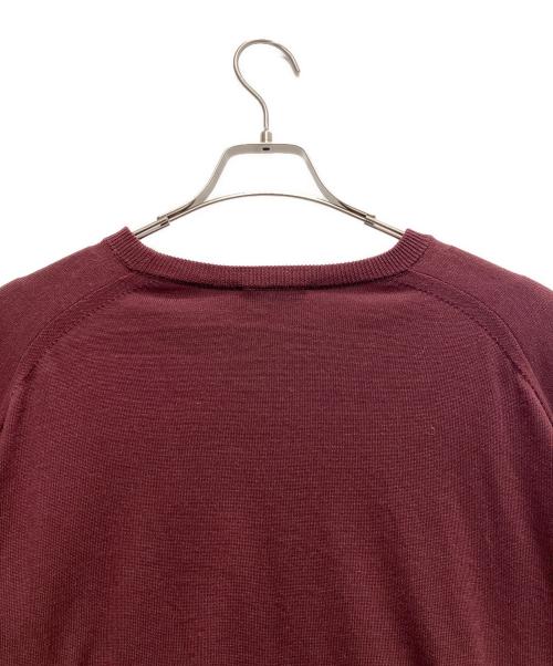 ATON（エイトン）ATON (エイトン) COTTON SILK CASHMERE CREWNECK SWEATER ワインレッド サイズ:6の古着・服飾アイテム