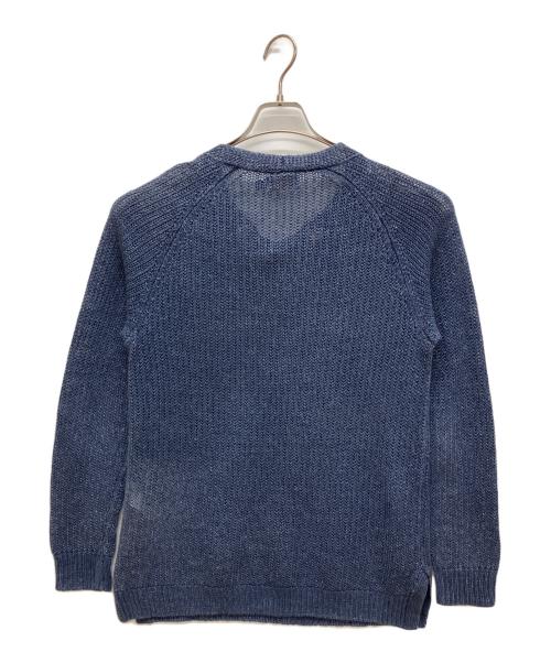 POLO RALPH LAUREN（ポロ・ラルフローレン）POLO RALPH LAUREN (ポロ・ラルフローレン) リネンVネックニット ネイビー サイズ:Mの古着・服飾アイテム