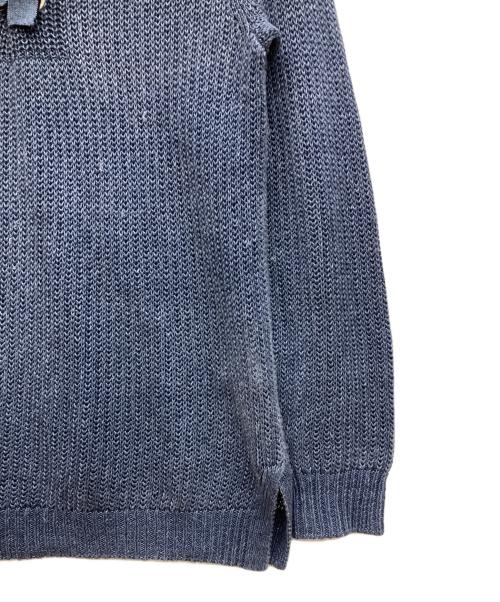POLO RALPH LAUREN（ポロ・ラルフローレン）POLO RALPH LAUREN (ポロ・ラルフローレン) リネンVネックニット ネイビー サイズ:Mの古着・服飾アイテム