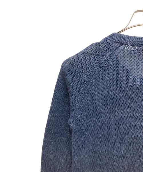 POLO RALPH LAUREN（ポロ・ラルフローレン）POLO RALPH LAUREN (ポロ・ラルフローレン) リネンVネックニット ネイビー サイズ:Mの古着・服飾アイテム