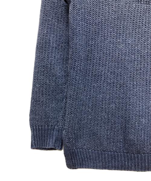 POLO RALPH LAUREN（ポロ・ラルフローレン）POLO RALPH LAUREN (ポロ・ラルフローレン) リネンVネックニット ネイビー サイズ:Mの古着・服飾アイテム