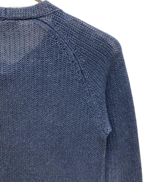 POLO RALPH LAUREN（ポロ・ラルフローレン）POLO RALPH LAUREN (ポロ・ラルフローレン) リネンVネックニット ネイビー サイズ:Mの古着・服飾アイテム