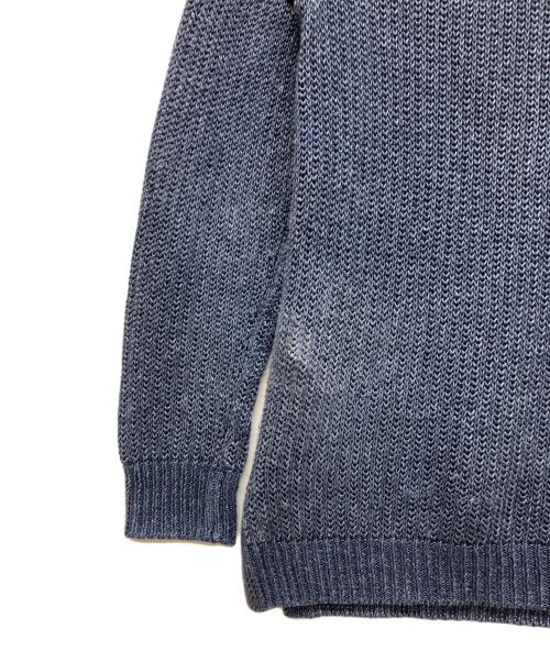 POLO RALPH LAUREN（ポロ・ラルフローレン）POLO RALPH LAUREN (ポロ・ラルフローレン) リネンVネックニット ネイビー サイズ:Mの古着・服飾アイテム