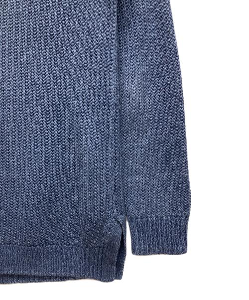 POLO RALPH LAUREN（ポロ・ラルフローレン）POLO RALPH LAUREN (ポロ・ラルフローレン) リネンVネックニット ネイビー サイズ:Mの古着・服飾アイテム