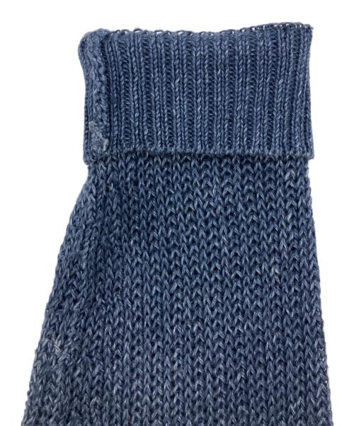 POLO RALPH LAUREN（ポロ・ラルフローレン）POLO RALPH LAUREN (ポロ・ラルフローレン) リネンVネックニット ネイビー サイズ:Mの古着・服飾アイテム