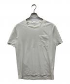 HOUDINIフーディニ）の古着「Ms Cover Tee　ポケットTシャツ　半袖カットソー」｜ホワイト