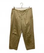 AURALEEオーラリー）の古着「WASHED FINX CHINO TAPERED PANTS/ウォッシュドフィンクスチノテーパードパンツ」｜ベージュ