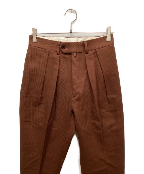 NEAT（ニート）NEAT (ニート) UNREAL REAL CLOTHES 別注コットンカルゼテーパードパンツ ブラウン サイズ:44の古着・服飾アイテム