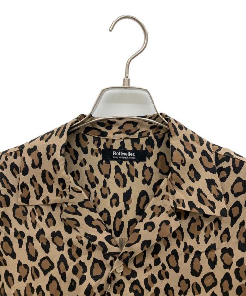 ROTT WEILER（ロットワイラー）ROTT WEILER (ロットワイラー) LEOPARD SS SHIRT ブラウン サイズ:Mの古着・服飾アイテム
