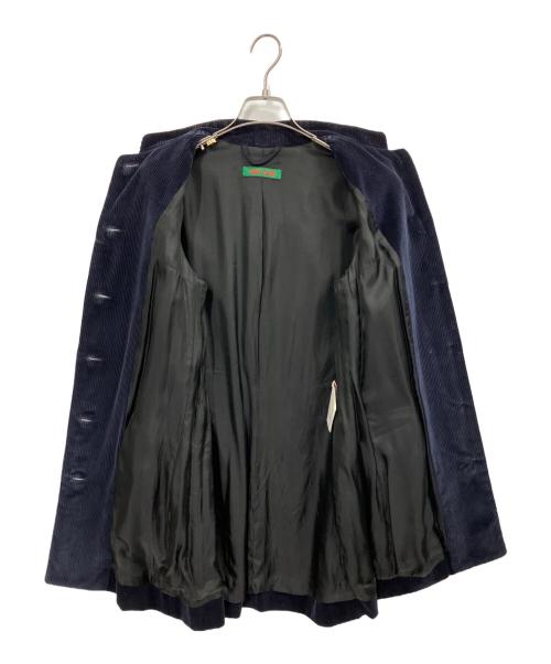 CASEY CASEY（ケーシーケーシー）CASEY CASEY (ケーシーケーシー) コーデュロイスタンドカラーコート ネイビー サイズ:34の古着・服飾アイテム