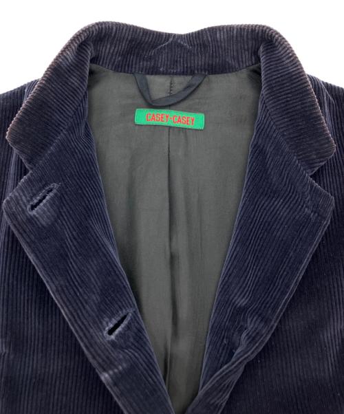 CASEY CASEY（ケーシーケーシー）CASEY CASEY (ケーシーケーシー) コーデュロイスタンドカラーコート ネイビー サイズ:34の古着・服飾アイテム