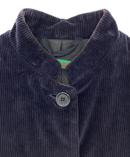 CASEY CASEY（ケーシーケーシー）CASEY CASEY (ケーシーケーシー) コーデュロイスタンドカラーコート ネイビー サイズ:34の古着・服飾アイテム
