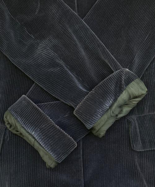 CASEY CASEY（ケーシーケーシー）CASEY CASEY (ケーシーケーシー) コーデュロイスタンドカラーコート ネイビー サイズ:34の古着・服飾アイテム