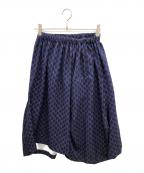 COMME des GARCONS COMME des GARCONSコムデギャルソン コムデギャルソン）の古着「総柄スカート」｜ネイビー