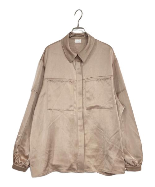 MANOF（マノフ）MANOF (マノフ) OUT POCKET SATIN SHIRTS ピンク サイズ:Fの古着・服飾アイテム