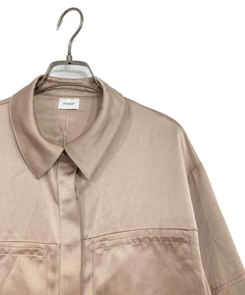 MANOF（マノフ）MANOF (マノフ) OUT POCKET SATIN SHIRTS ピンク サイズ:Fの古着・服飾アイテム