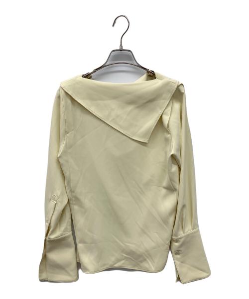 anuans（アニュアンス）anuans (アニュアンス) スカーフドレープブラウス イエロー サイズ:Fの古着・服飾アイテム