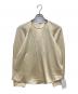 CLANE（クラネ）の古着「CONSTRUCTIVE SATIN BLOUSE　コンストラクティブサテンブラウス」｜ベージュ