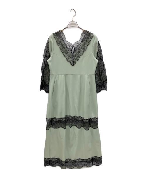 styling/（スタイリング）styling/ (スタイリング) リバーレースパフスリーブワンピース グリーン サイズ:1の古着・服飾アイテム