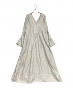 CHAOSカオス）の古着「アルパカリネンカフカワンピースワンピース」｜グレー