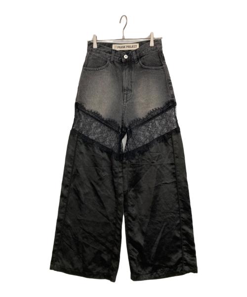 PRANK PROJECT（プランクプロジェクト）PRANK PROJECT (プランクプロジェクト) Denim Lace Blocking Pants ブラック サイズ:36の古着・服飾アイテム