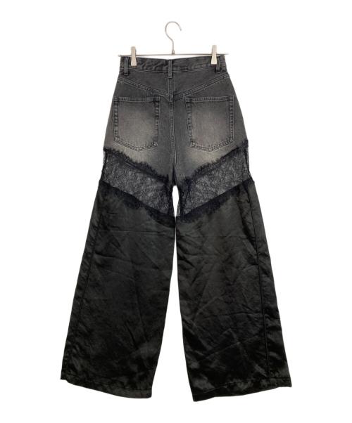 PRANK PROJECT（プランクプロジェクト）PRANK PROJECT (プランクプロジェクト) Denim Lace Blocking Pants ブラック サイズ:36の古着・服飾アイテム