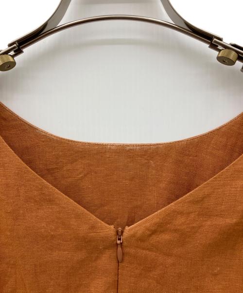 VERMEIL par iena（ヴェルメイユ パー イエナ）VERMEIL par iena (ヴェルメイユ パー イエナ) ベルギーリネンワンピース オレンジ サイズ:Fの古着・服飾アイテム