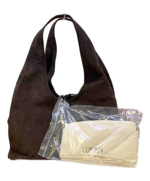 Atelier de LUMEN（アトリエ・ド・ルメン）atelier de lumen (アトリエ・ド・ルメン) PANIER GRAND BAG ブラウンの古着・服飾アイテム