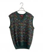 EXAMPLE by MISSONIイグザンプルバイミッソーニ）の古着「総柄ニットベスト」｜グリーン