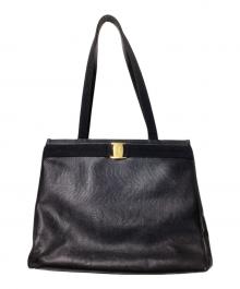 Salvatore Ferragamo（サルヴァトーレ フェラガモ）の古着「ヴァラトートバッグ」｜ブラック