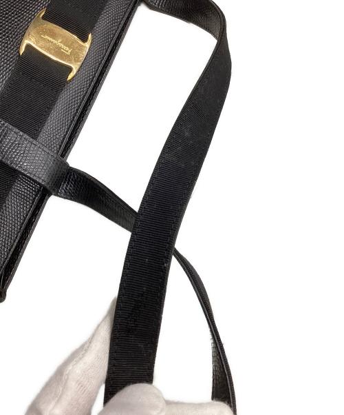 Salvatore Ferragamo（サルヴァトーレ フェラガモ）Salvatore Ferragamo (サルヴァトーレ フェラガモ) ヴァラトートバッグ ブラックの古着・服飾アイテム