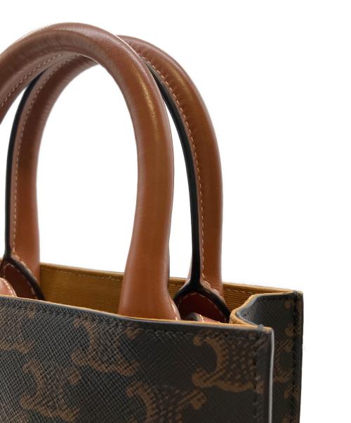 CELINE（セリーヌ）CELINE (セリーヌ) ミニバーティカルカバ/2wayショルダーバッグ/トリオンフ ブラウン サイズ:ミニの古着・服飾アイテム