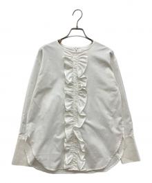 maison de dolce（メゾンドドルチェ）の古着「フリルフレアブラウス 長袖ブラウス」｜ホワイト