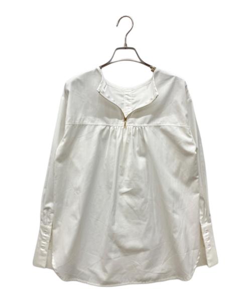 maison de dolce（メゾンドドルチェ）maison de dolce (メゾンドドルチェ) フリルフレアブラウス 長袖ブラウス ホワイト サイズ:Freeの古着・服飾アイテム