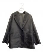 DRESSLAVEドレスレイブ）の古着「sheer organdy boyfriend big jacket」｜ブラック