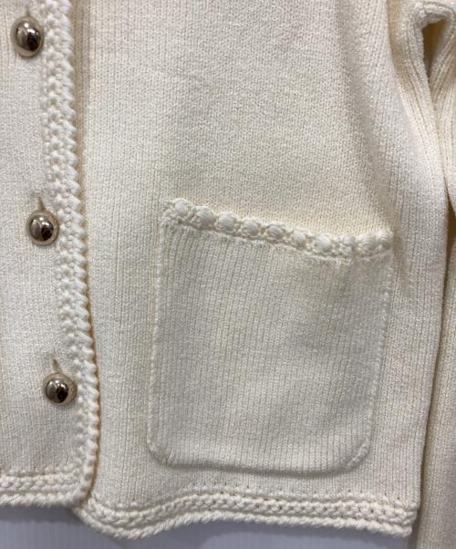 THE SHINZONE（ザ シンゾーン）THE SHINZONE (ザ シンゾーン) BOUCLE KNIT JACKET アイボリー サイズ:FOの古着・服飾アイテム