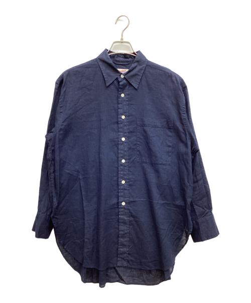 Spick and Span（スピック＆スパン）Spick and Span (スピック＆スパン) コットンリネンルーズシャツ ネイビー サイズ:Freeの古着・服飾アイテム