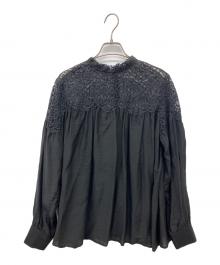 IENA（イエナ）の古着「レースコンビシアーブラウス」｜ブラック