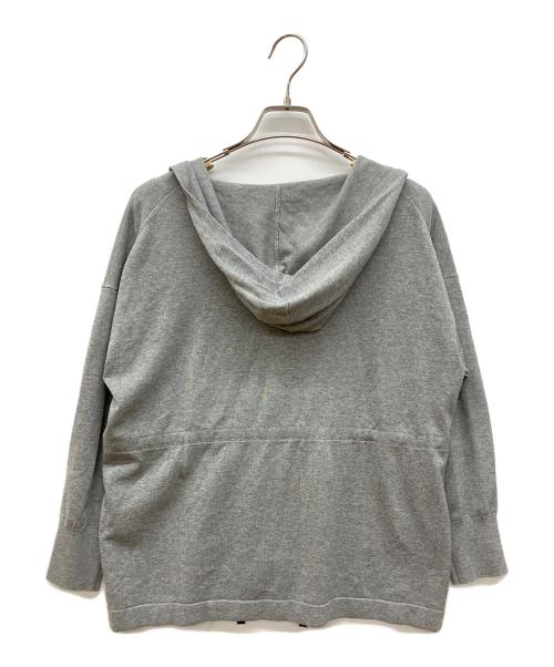 theory luxe（セオリーリュクス）theory luxe (セオリーリュクス) ニットパーカー　ジップパーカー グレー サイズ:32の古着・服飾アイテム