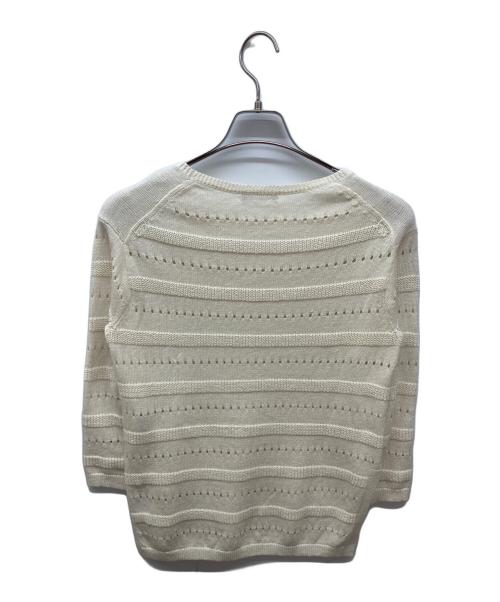 theory luxe（セオリーリュクス）theory luxe (セオリーリュクス) 七分袖ニットプルオーバー アイボリー サイズ:32の古着・服飾アイテム