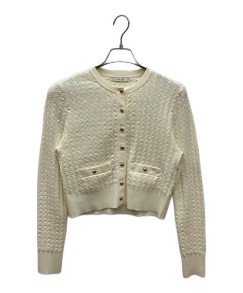 ANAYI（アナイ）ANAYI (アナイ) ミニケーブル カーディガン ホワイト サイズ:36の古着・服飾アイテム
