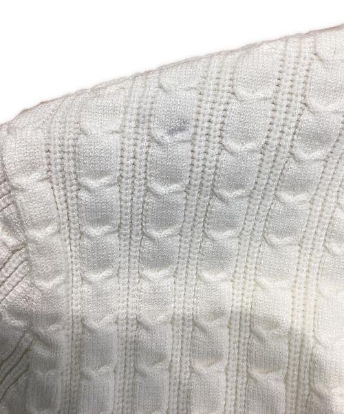 ANAYI（アナイ）ANAYI (アナイ) ミニケーブル カーディガン ホワイト サイズ:36の古着・服飾アイテム