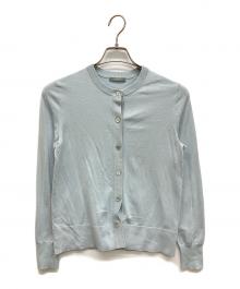theory luxe（セオリーリュクス）の古着「WASHABLE SILK CYNTHIA　シルク混カーディガン」｜ブルー