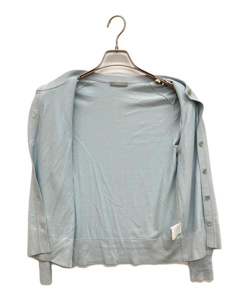 theory luxe（セオリーリュクス）theory luxe (セオリーリュクス) WASHABLE SILK CYNTHIA　シルク混カーディガン ブルー サイズ:32の古着・服飾アイテム