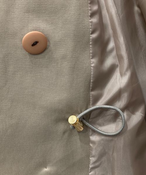 JUSGLITTY（ジャスグリッティー）JUSGLITTY (ジャスグリッティー) 撥水フード付きショートトレンチコート ベージュ サイズ:1の古着・服飾アイテム