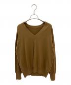 L'appartementアパルトモン）の古着「BASIC KNIT V PULLOVER」｜キャメル