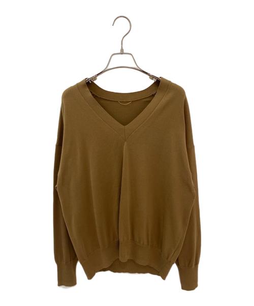 L'appartement（アパルトモン）L'appartement (アパルトモン) BASIC KNIT V PULLOVER キャメル サイズ:FREEの古着・服飾アイテム