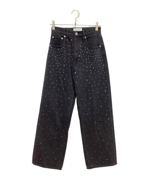 Lily Brown（リリーブラウン）Lily Brown (リリーブラウン) CANDY STOCK ビジューデニムパンツ ブラックの古着・服飾アイテム
