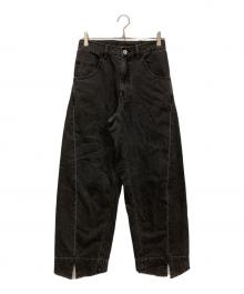 Adam et Rope（アダム エ ロペ）の古着「ルーズフィットアジャストデニム」｜ブラック